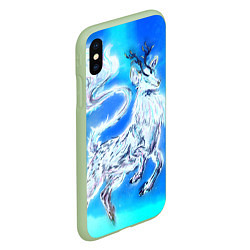 Чехол iPhone XS Max матовый Взрослый Твиг из мультфильма Hilda, цвет: 3D-салатовый — фото 2