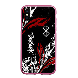 Чехол iPhone XS Max матовый BERSERK BLACK MASK - БЕРСЕРК ЧЁРНАЯ МАСКА