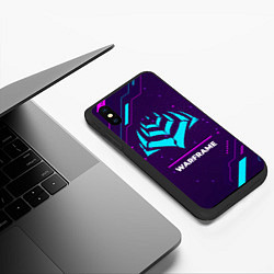 Чехол iPhone XS Max матовый Warframe Gaming Neon, цвет: 3D-черный — фото 2