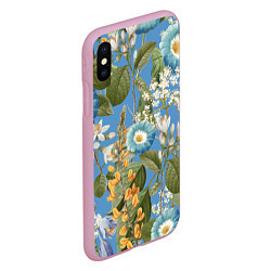 Чехол iPhone XS Max матовый Цветы Радужный Сад, цвет: 3D-розовый — фото 2
