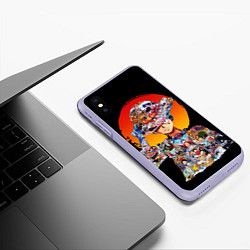 Чехол iPhone XS Max матовый ВАН ПИС АРКИ В ЛУФФИ ONE PIECE, цвет: 3D-светло-сиреневый — фото 2