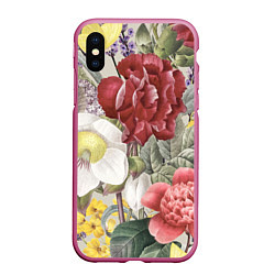 Чехол iPhone XS Max матовый Цветы Красочный Садовый Букет