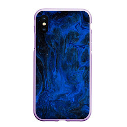 Чехол iPhone XS Max матовый Синий абстрактный дым