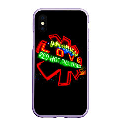 Чехол iPhone XS Max матовый Unlimited Love - Red Hot Chili Peppers, цвет: 3D-светло-сиреневый