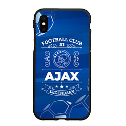Чехол iPhone XS Max матовый Ajax Football Club Number 1, цвет: 3D-черный