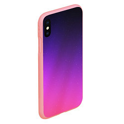 Чехол iPhone XS Max матовый Розовофиолетовый градиент, цвет: 3D-баблгам — фото 2