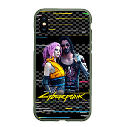 Чехол iPhone XS Max матовый Johnny и Vi Girl