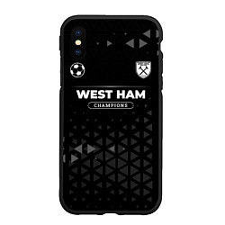 Чехол iPhone XS Max матовый West Ham Champions Uniform