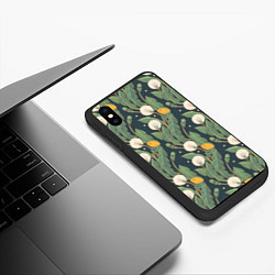 Чехол iPhone XS Max матовый Цветение одуванчиков, цвет: 3D-черный — фото 2