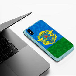 Чехол iPhone XS Max матовый НИКТО КРОМЕ НАС ВДВ, цвет: 3D-мятный — фото 2