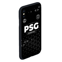 Чехол iPhone XS Max матовый PSG Champions Uniform, цвет: 3D-черный — фото 2