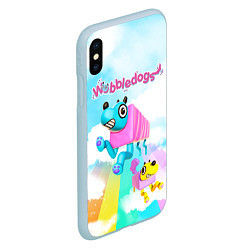 Чехол iPhone XS Max матовый Wobbledogs, цвет: 3D-голубой — фото 2