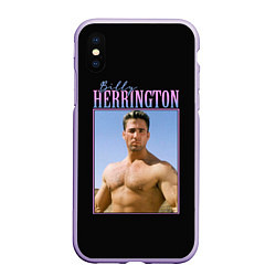 Чехол iPhone XS Max матовый Billy Herrington Photo, цвет: 3D-светло-сиреневый