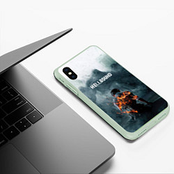 Чехол iPhone XS Max матовый Зов ада - hellbound, цвет: 3D-салатовый — фото 2