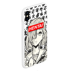 Чехол iPhone XS Max матовый HENTAI SCHOOL GIRL ХЕНТАЙ ШКОЛЬНИЦА, цвет: 3D-белый — фото 2