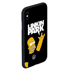 Чехол iPhone XS Max матовый LINKIN PARK ГОМЕР СИМПСОН, SIMPSONS, цвет: 3D-черный — фото 2