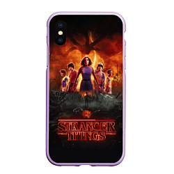 Чехол iPhone XS Max матовый ОЧЕНЬ СТРАННЫЕ ДЕЛА STRANGER THINGS