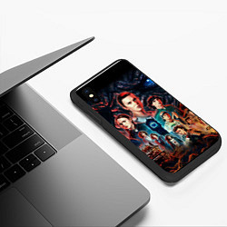 Чехол iPhone XS Max матовый ОЧЕНЬ СТРАННЫЕ ДЕЛА 4 STRANGER THINGS 4, цвет: 3D-черный — фото 2