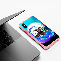 Чехол iPhone XS Max матовый Клинок, рассекающий демонов Танджиро Tanjiro, цвет: 3D-баблгам — фото 2