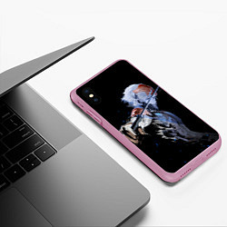 Чехол iPhone XS Max матовый METAL GEAR RISING Райден с мечом, цвет: 3D-розовый — фото 2