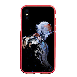 Чехол iPhone XS Max матовый METAL GEAR RISING Райден с мечом, цвет: 3D-красный