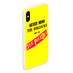 Чехол iPhone XS Max матовый Never Mind the Bollocks, Heres the Sex Pistols, цвет: 3D-белый — фото 2