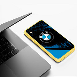 Чехол iPhone XS Max матовый BMW : БМВ ЛОГО, цвет: 3D-желтый — фото 2
