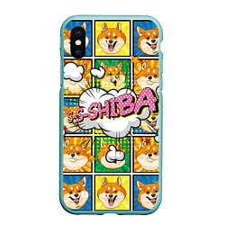 Чехол iPhone XS Max матовый Pop art shiba inu