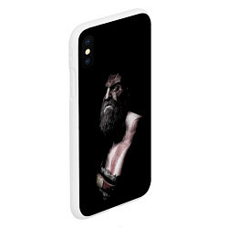 Чехол iPhone XS Max матовый Кратос Kratos, цвет: 3D-белый — фото 2