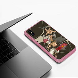 Чехол iPhone XS Max матовый Хвост Феи - Нацу Драгнил, цвет: 3D-малиновый — фото 2