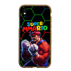 Чехол iPhone XS Max матовый ММАРИО ММА Супер Марио Super Mario, цвет: 3D-коричневый