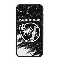 Чехол iPhone XS Max матовый Imagine Dragons - КОТ - Краски, цвет: 3D-черный