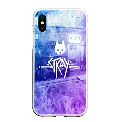 Чехол iPhone XS Max матовый Stray: Neon Logo