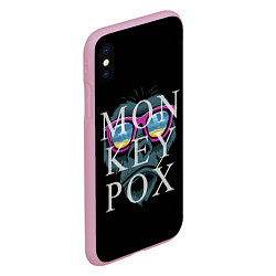 Чехол iPhone XS Max матовый MONKEYPOX, цвет: 3D-розовый — фото 2