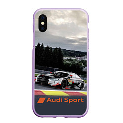 Чехол iPhone XS Max матовый Audi Sport Racing team Ауди Спорт Гоночная команда, цвет: 3D-сиреневый