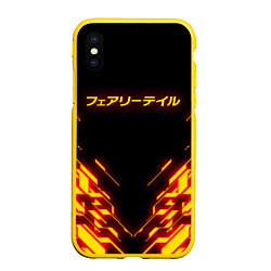 Чехол iPhone XS Max матовый FAIRY TAIL FLAMING GEOMETRY