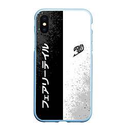 Чехол iPhone XS Max матовый FAIRY TAIL BLACK AND WHITE LOGO