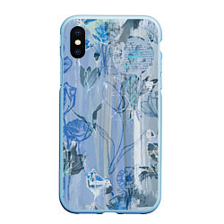 Чехол iPhone XS Max матовый Floral collage Растительный коллаж