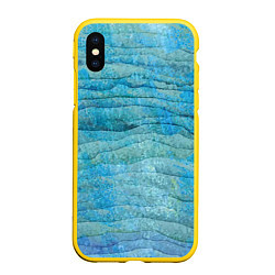 Чехол iPhone XS Max матовый Abstract pattern Waves Абстрактный паттерн Волны, цвет: 3D-желтый