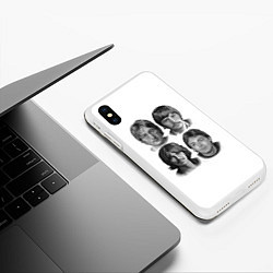 Чехол iPhone XS Max матовый LEGENDS JOHN LENNON PAUL MCCARTNEY RINGO STARR GEO, цвет: 3D-белый — фото 2