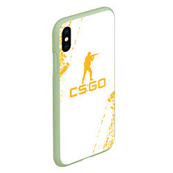 Чехол iPhone XS Max матовый Cs go КРАСКА, цвет: 3D-салатовый — фото 2