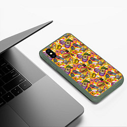 Чехол iPhone XS Max матовый Urban hooligan, цвет: 3D-темно-зеленый — фото 2