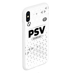 Чехол iPhone XS Max матовый PSV Champions Униформа, цвет: 3D-белый — фото 2