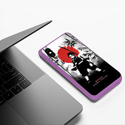 Чехол iPhone XS Max матовый КЛИНОК, РАССЕКАЮЩИЙ ДЕМОНОВ ТАНДЖИРО КАМАДО, цвет: 3D-фиолетовый — фото 2