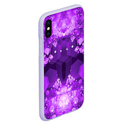 Чехол iPhone XS Max матовый Crystal Galaxy, цвет: 3D-светло-сиреневый — фото 2