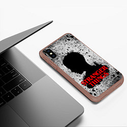 Чехол iPhone XS Max матовый Очень странные дела Stranger things, цвет: 3D-коричневый — фото 2