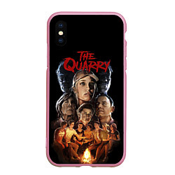 Чехол iPhone XS Max матовый The Quarry Все Персонажи, цвет: 3D-розовый