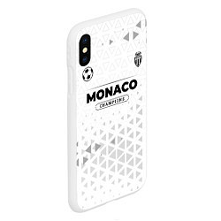 Чехол iPhone XS Max матовый Monaco Champions Униформа, цвет: 3D-белый — фото 2