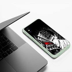 Чехол iPhone XS Max матовый БЕРСЕРК ГАТС И ДОСПЕХИ, цвет: 3D-салатовый — фото 2