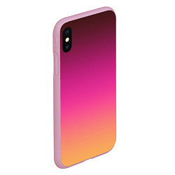 Чехол iPhone XS Max матовый Оранжево-пурпурный градиент, цвет: 3D-розовый — фото 2